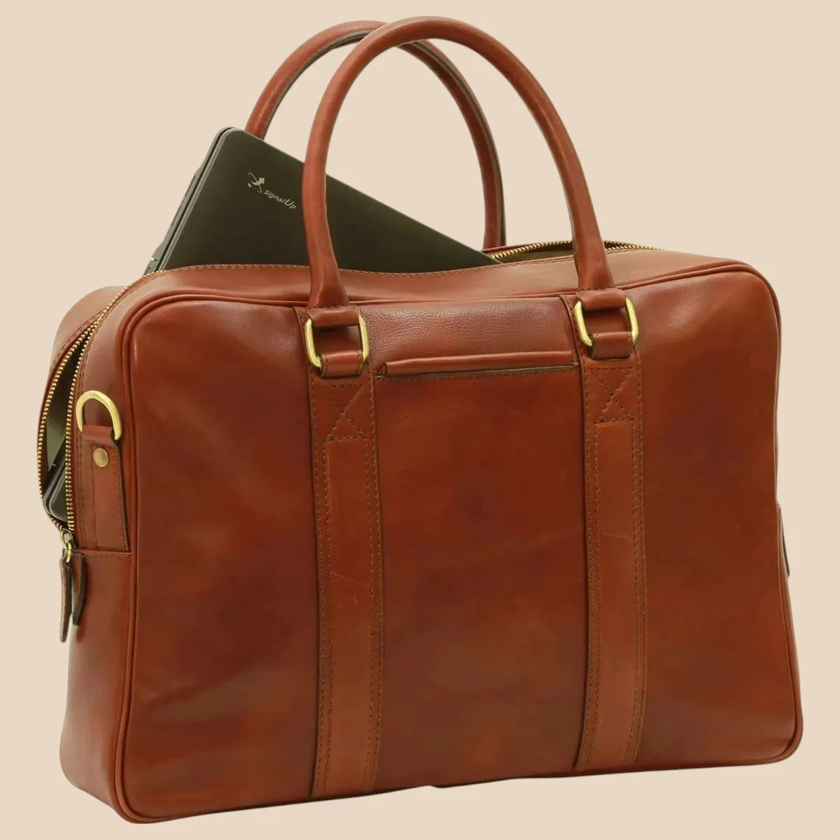 Soft Calfskin Leather Briefcase - Image 18 | Bufalo d'Oro