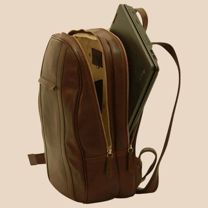 Soft Calfskin Leather Laptop Backpack - Image 9 | Bufalo d'Oro
