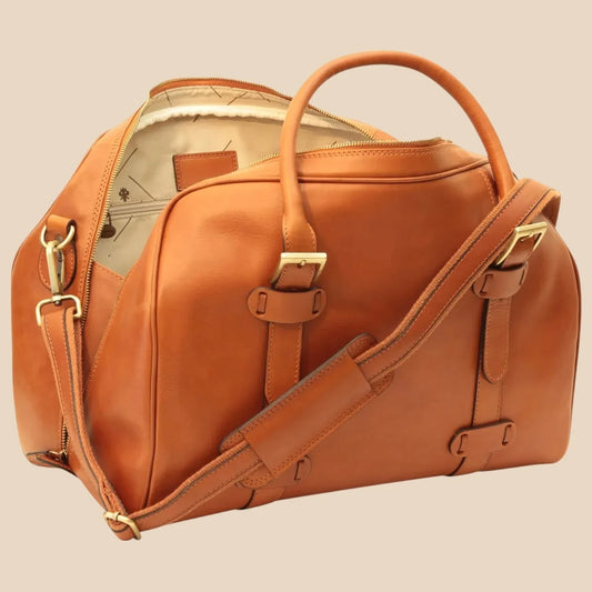 Cowhide Leather Duffel Bag - Image 2 | Bufalo d'Oro