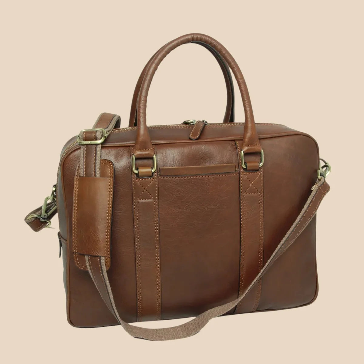 Soft Calfskin Leather Briefcase - Image 6 | Bufalo d'Oro