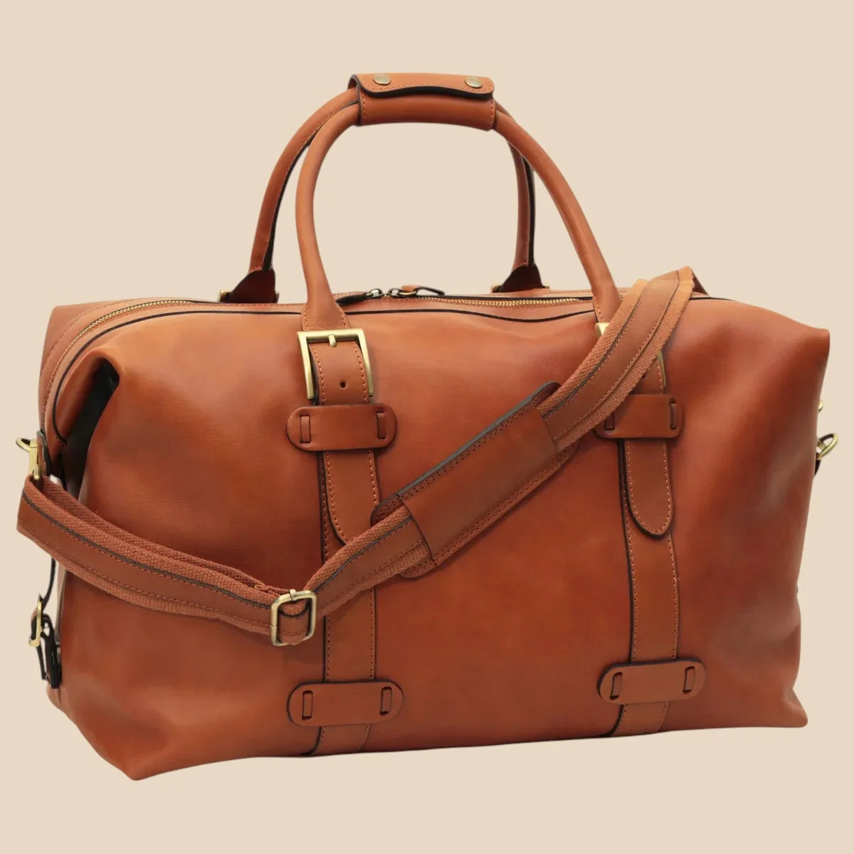 Cowhide Leather Travel Bag - Image 7 | Bufalo d'Oro