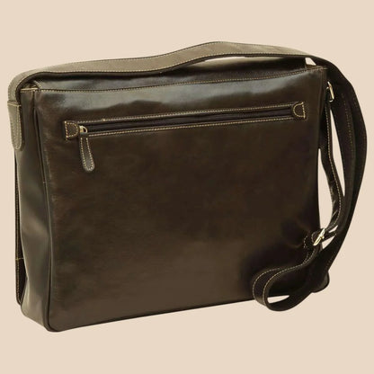Calfskin Leather Messenger Bag - Image 2 | Bufalo d'Oro