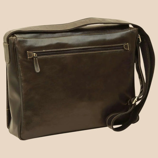 Calfskin Leather Messenger Bag - Image 2 | Bufalo d'Oro