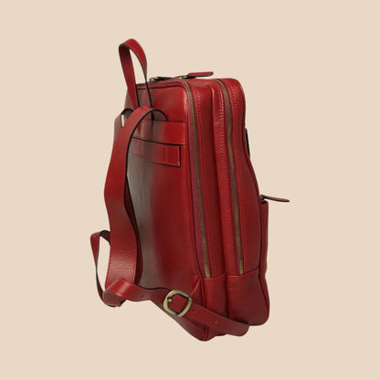Leather Back Pack With Backside Troller Strap - Image 8 | Bufalo d'Oro