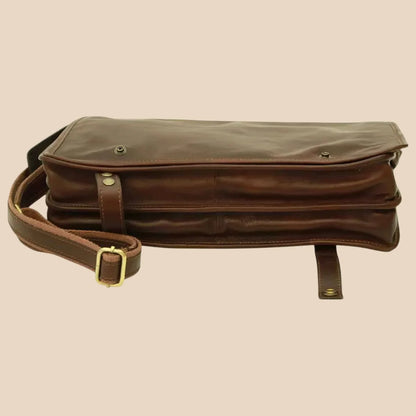 Calfskin Leather Messenger Bag - Image 30 | Bufalo d'Oro