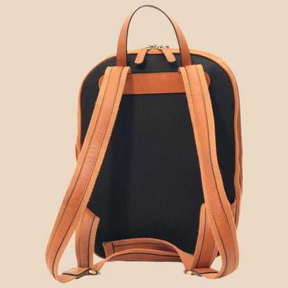 Leather Backpack With Exterior Zip Pockets - Image 7 | Bufalo d'Oro