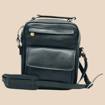 Leather Shoulder Bag With Front Pocket - Image 10 | Bufalo d'Oro