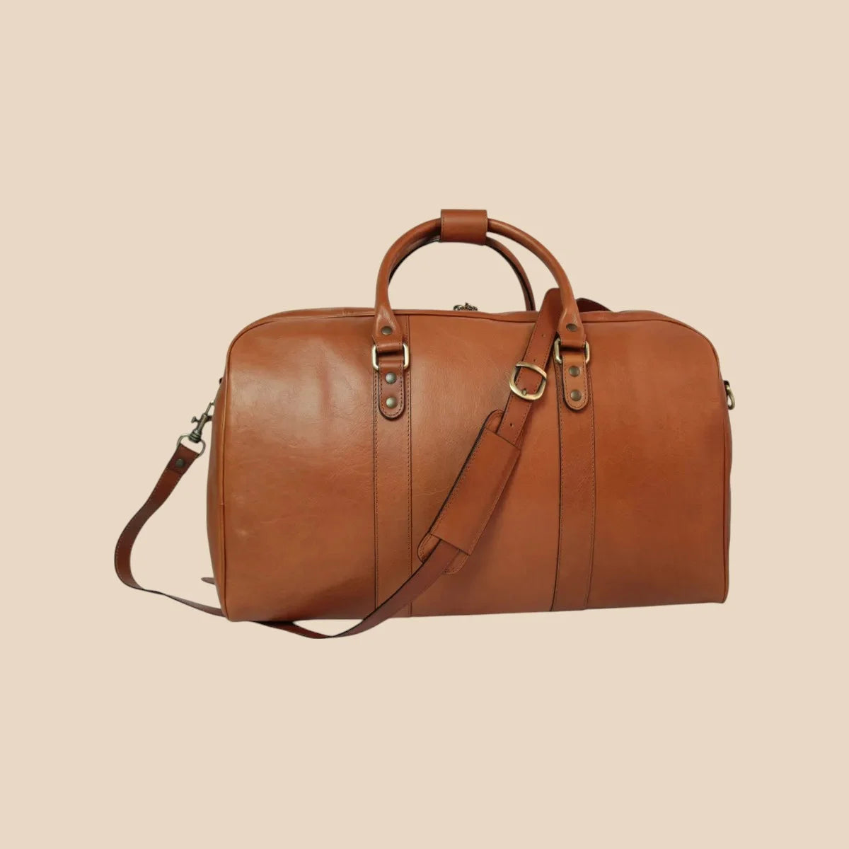 Large Full-Grain Leather Travel Bag - Image 27 | Bufalo d'Oro