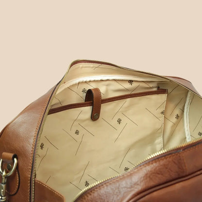 Large Full-Grain Leather Travel Bag - Image 17 | Bufalo d'Oro