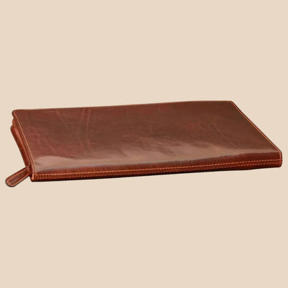 Leather Round Zipper Folder - Image 3 | Bufalo d'Oro