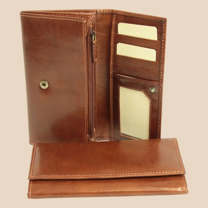 Women's Leather Wallet With External Pocket - Image 1 | Bufalo d'Oro