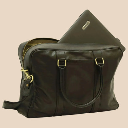 Soft Calfskin Leather Briefcase - Image 29 | Bufalo d'Oro