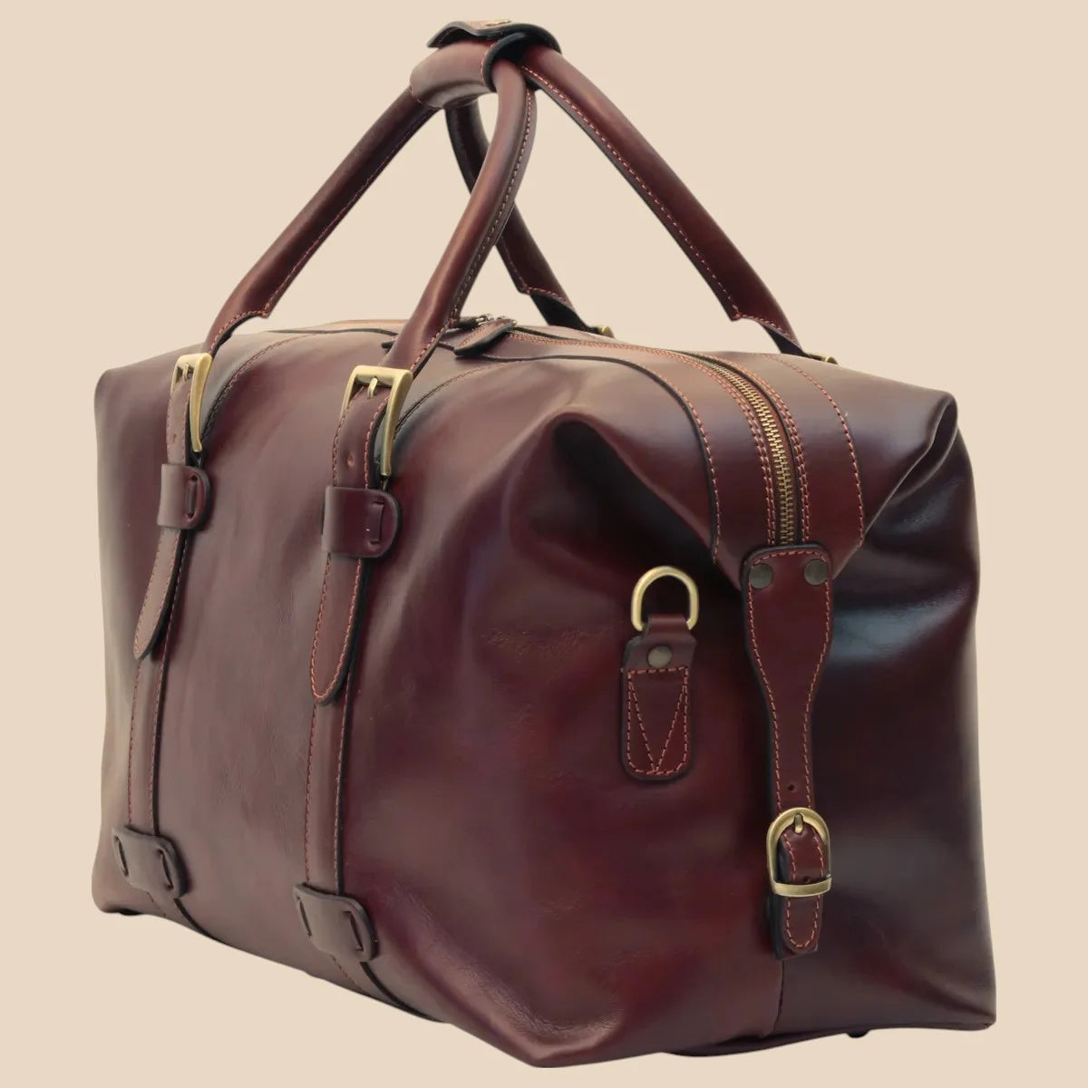 Cowhide Leather Travel Bag - Image 11 | Bufalo d'Oro