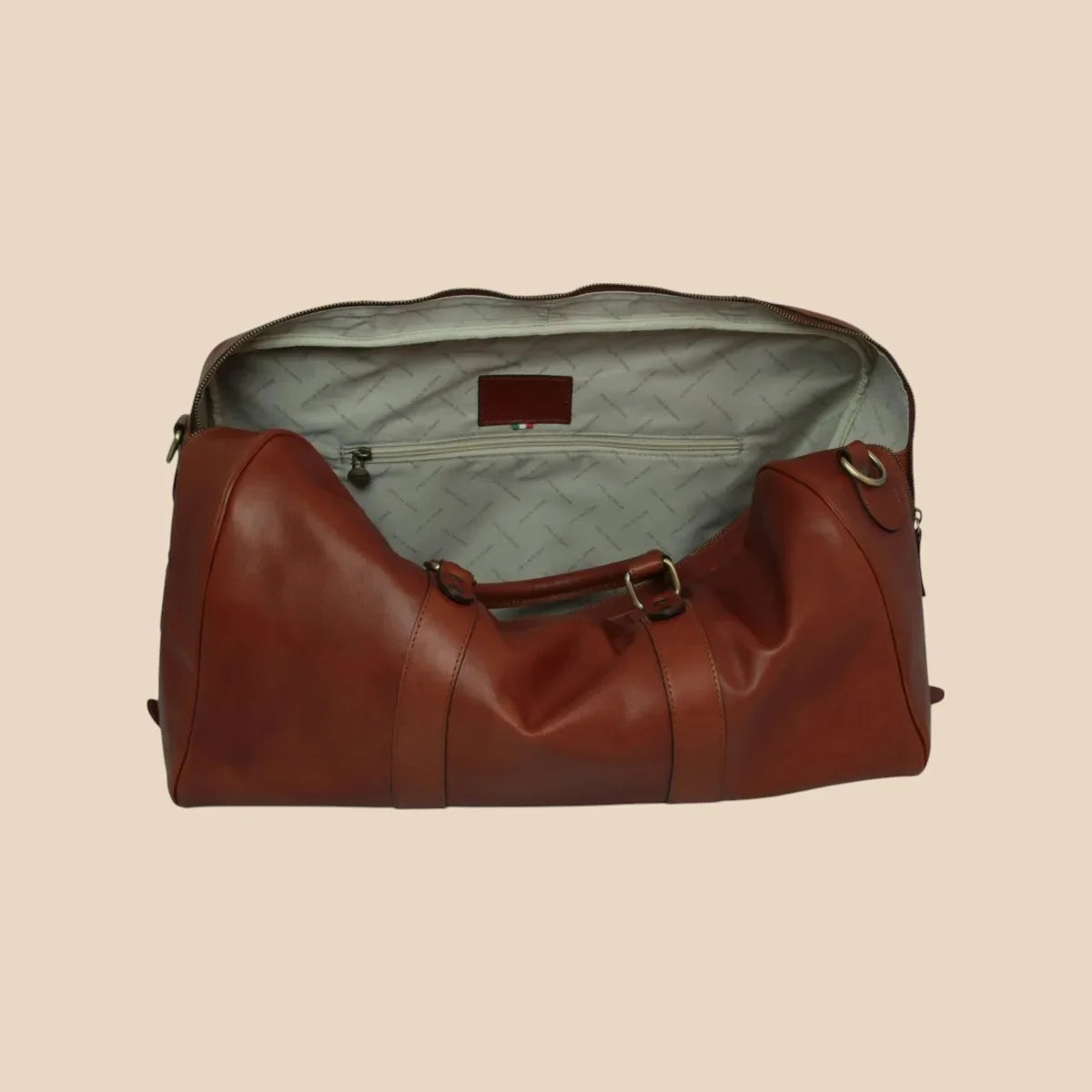 Large Full-Grain Leather Travel Bag - Image 12 | Bufalo d'Oro