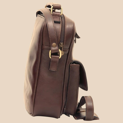 Leather Shoulder Bag With Front Pocket - Image 17 | Bufalo d'Oro
