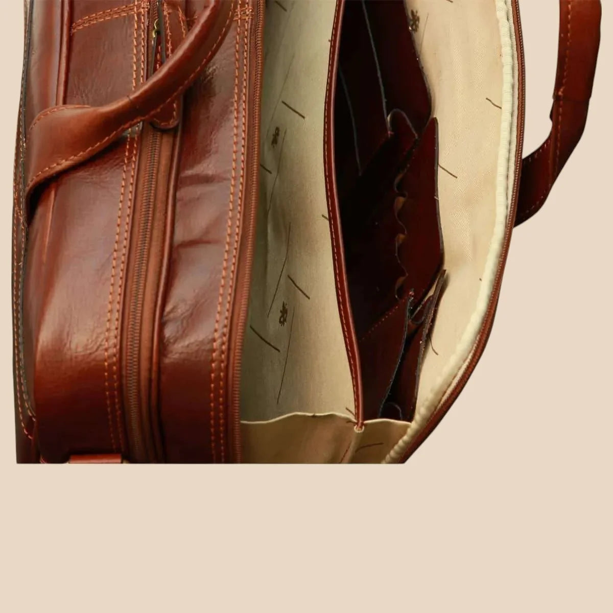 Esclusiva II Leather Laptop Briefcase - Image 6 | Bufalo d'Oro